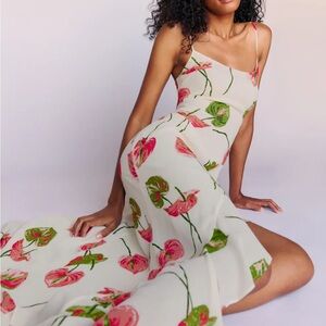 Reformation Cream Floral Maxi Dress NWOT